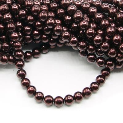 1 filo di perle rinascimento da 8mm - colore: MARRONE