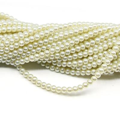 1 filo di perle rinascimento da 4mm - colore: PANNA