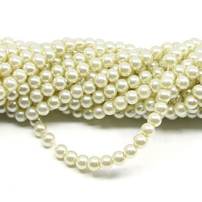 1 filo di perle rinascimento da 6mm - colore: PANNA