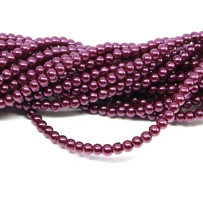 1 filo di perle rinascimento da 4mm - colore: PRUGNA