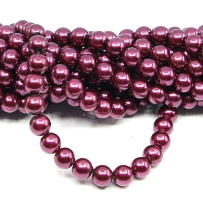 1 filo di perle rinascimento da 8mm - colore: PRUGNA