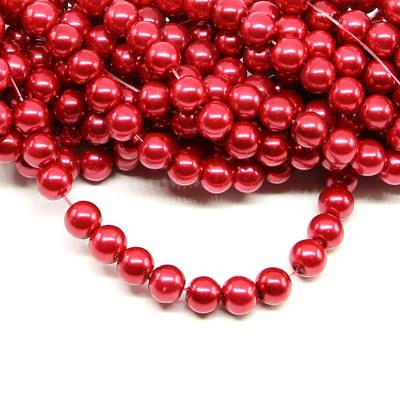 1 filo di perle rinascimento da 8mm - colore: ROSSO