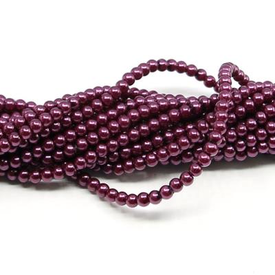 1 filo di perle rinascimento da 4mm - colore: VINACCIA