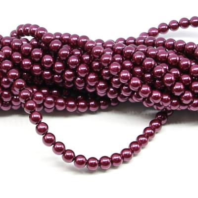 1 filo di perle rinascimento da 6mm - colore: VINACCIA