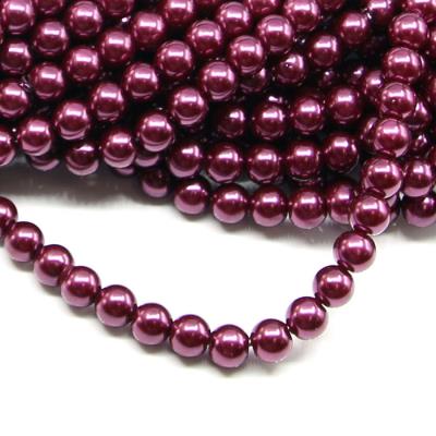 1 filo di perle rinascimento da 8mm - colore: VINACCIA