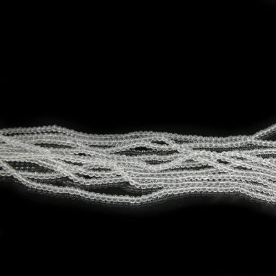 1 filo perle in vetro trasparente 4mm