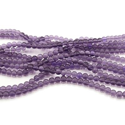 1 filo perle in vetro trasparente 8mm - colore: VIOLA