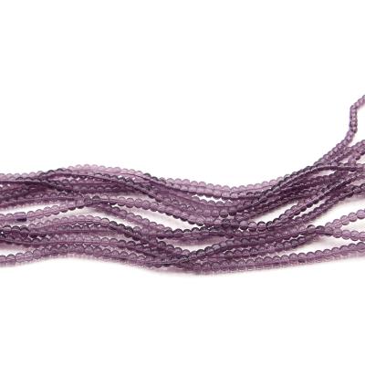 1 filo perle in vetro trasparente 4mm - colore: VIOLA