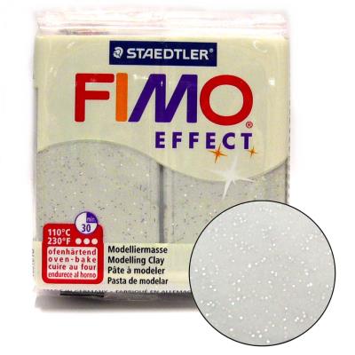 Fimo soft effect 57gr n. 812 - ARGENTO GLITTER 