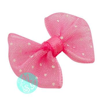 10 Fiocchetti pronti organza - Colore: ROSA