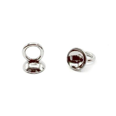 4 Ganci argentati in acciaio inox - Mod. 01 - 4mm