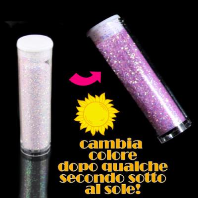Glitter Fotocromatici - Colore: da Bianco a Viola!