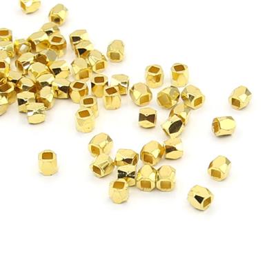 20 Distanziatori tondi dorati sfacettati