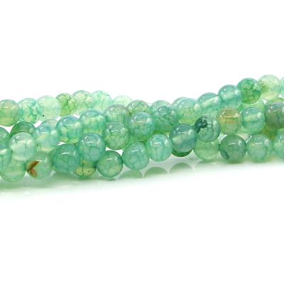 10 Perle agata - 6mm - Mod. 1 - Toni del verde-azzurro