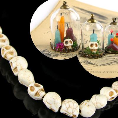 8 Perle a teschio - colore: PANNA