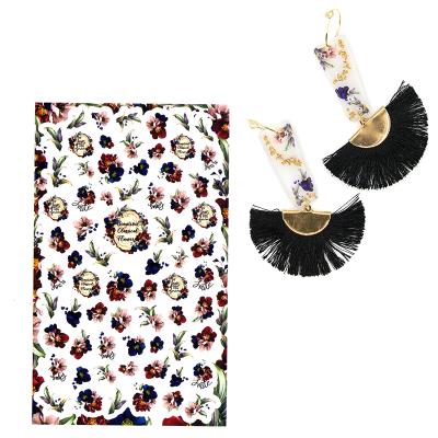 Disegni decorativi per inclusioni - Mod. 20 - Fiori Rosa-Blu