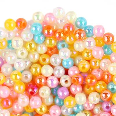 50 Perle tonde iridescenti