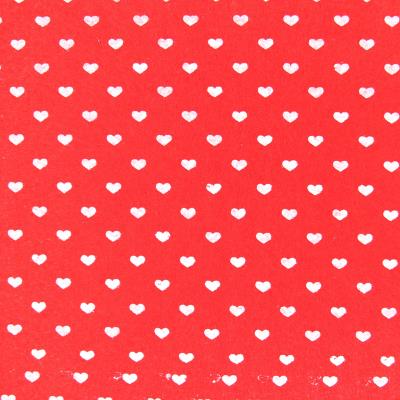 Pannolenci rosso con stampa cuori bianchi - 30x30cm