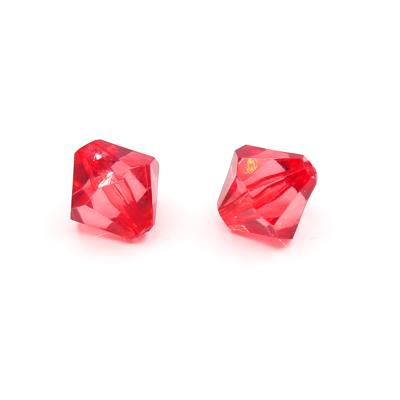 4 Perle acrilico - Mod. 10 - colore: ROSSO