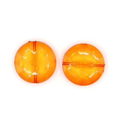 2 Perle acrilico - Mod. 14 - colore: ARANCIONE