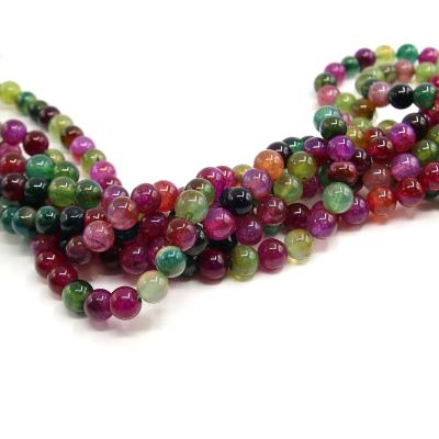 10 Perle agata - 8mm - mod. 1 - Toni del Viola