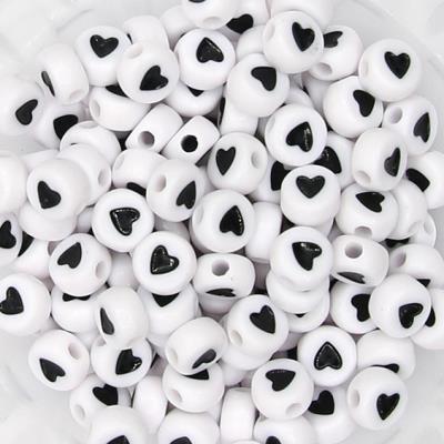 20 Perle Alfabeto Mod. 1 - Spazio: cuore nero