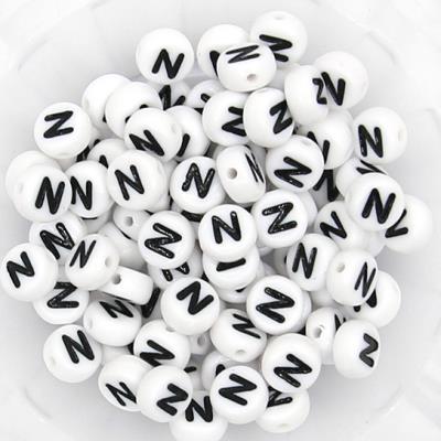 10 Perle Alfabeto Mod. 1 - Lettera: N