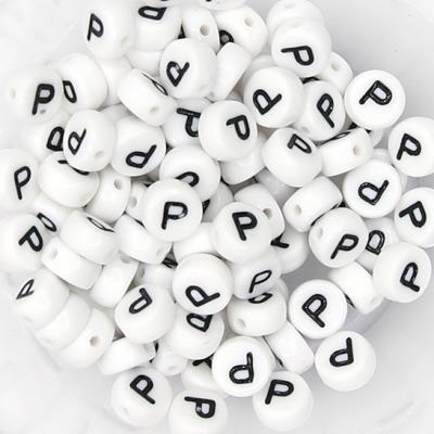 10 Perle Alfabeto Mod. 1 - Lettera: P