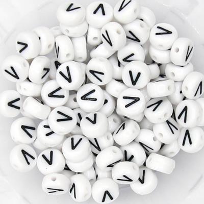 10 Perle Alfabeto Mod. 1 - Lettera: V