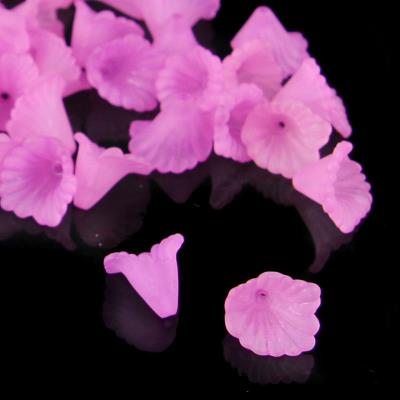 10 Perle a fiore campanula - colore: VIOLA OPACO