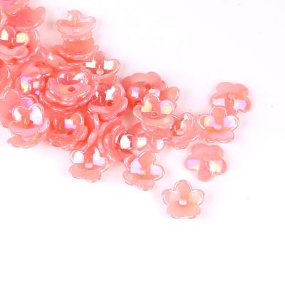 10 Perle a fiore flat curvy - colore: SALMONE