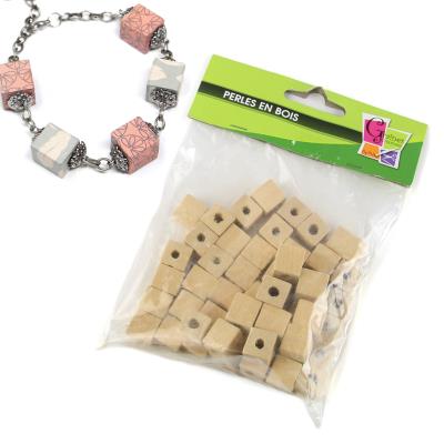 50 Perle in legno grezzo - Mod. 01 - Quadrato