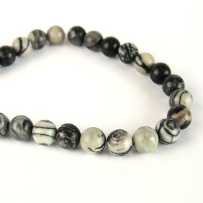 10 Perle netstone da 10mm - Mod. 1 - Nero e Grigio