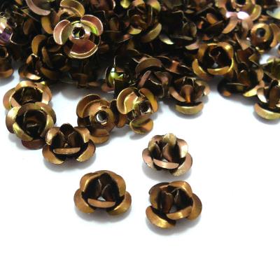 20 Perle in alluminio a rosa - 6mm - colore: MARRONE