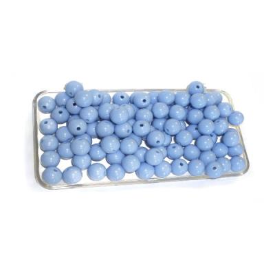 10 Perle tonde pastello 10mm - colore: AZZURRO SCURO