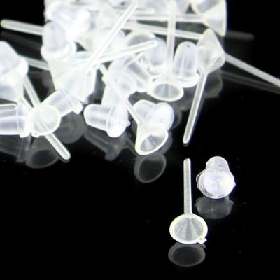 40 pezzi in acrilico: 20 Supporti concavi per orecchino a perno + 20 campanelle