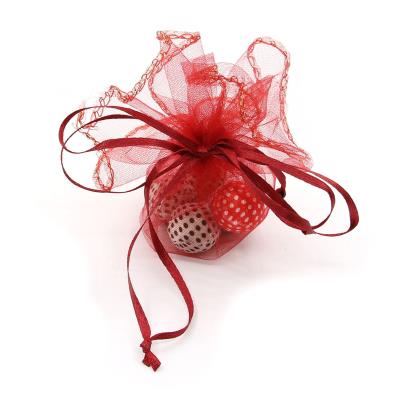 4 Sacchetti tinta unita tondi 26cm - mod. 02 - ROSSO