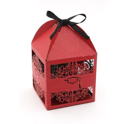 1 Scatola per bomboniere con nastro - Laurea - Mod. 3 - Rosso