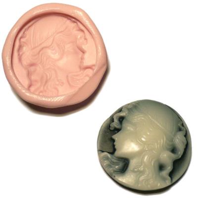 Stampo cammeo tondo dea