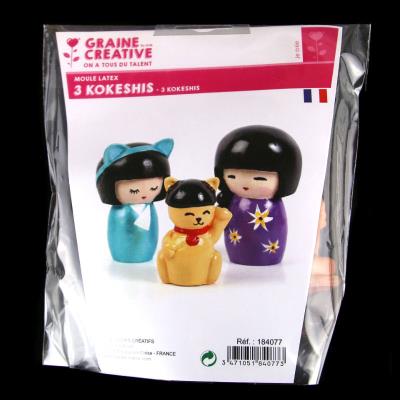 Stampo per colate - 3 Kokeshi 