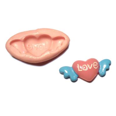 Stampo cuore alato "LOVE"
