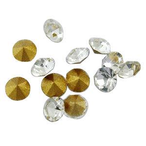 100 Strass in vetro forma diamante 3mm - colore: CRISTALLO