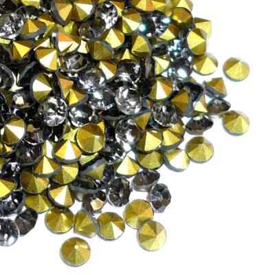 Strass in vetro forma diamante 4mm - colore: ANTRACITE